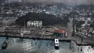 historic town of Lahaina Maui destroyed by fire