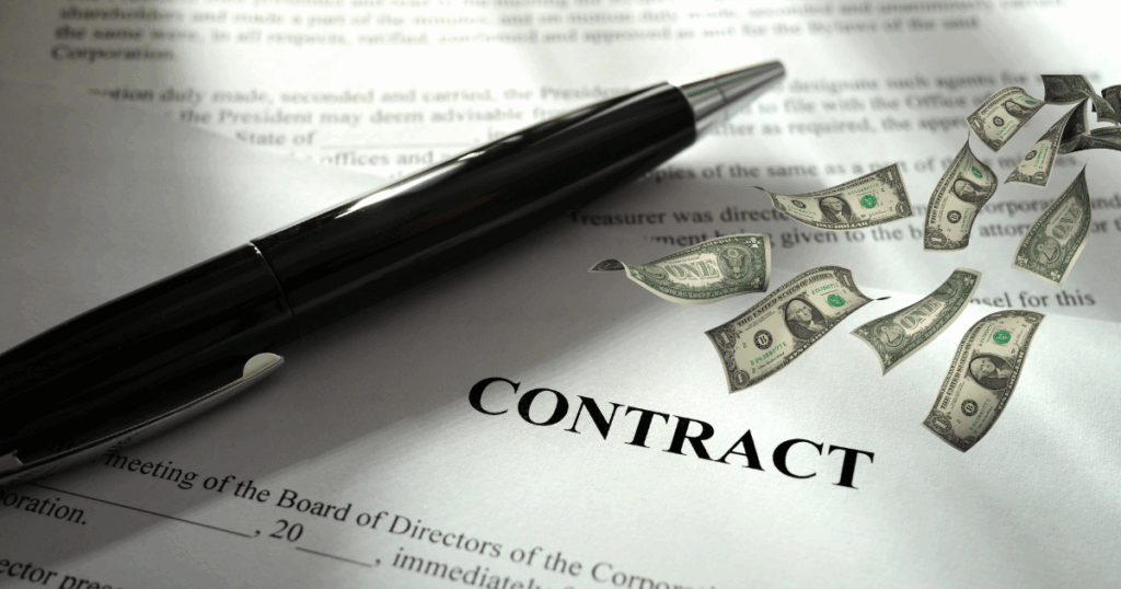 contract specified the money allotted